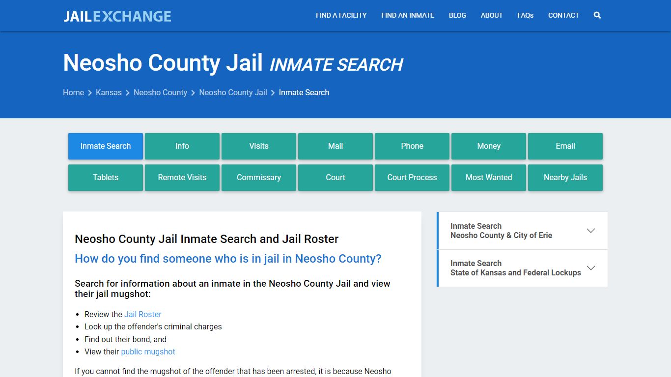 Inmate Search: Roster & Mugshots - Neosho County Jail, KS